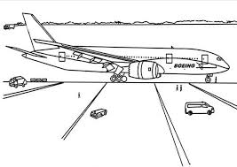 Pin By Coloringsky On Airport Coloring Pages Color By Numbers Coloring Pages Boeing 787 Dreamliner
