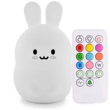 Led Nursery Night Lights For Kids Lumipets Cute Animal Silicone Baby Night Light With Touch Sensor And Remote Portable And Rechargeable Infant Or Toddler Cool Color Changing Bright Nightlight Lamp