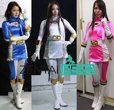 G社特攝giga性感女戰隊zentai cosplay新星戰隊萊卡拼接裙套裝-Taobao