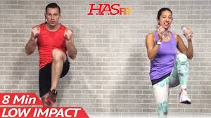 8 min low impact cardio workout for