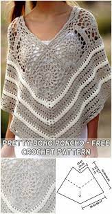This poncho would be a great addition to any wardrobe fitting sizes small through 5x. Pretty Boho Poncho Free Crochet Pattern Ponchos Crochet Poncho Patterns Free Crochet Pattern Poncho Pattern