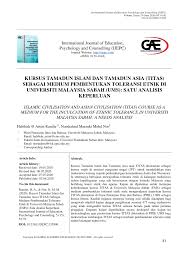 Saya membuat perencanaan pembelajaran matematika yang dirancang untuk pjj secara daring. Pdf Islamic Civilisation And Asian Civilisation Titas Course As A Medium For The Inculcation Of Ethnic Tolerance In Universiti Malaysia Sabah A Needs Analysis