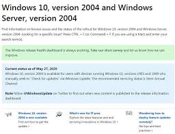 Maybe you would like to learn more about one of these? Windows 10 Version 2004 Windows Server 2004 Released Born S Tech And Windows World