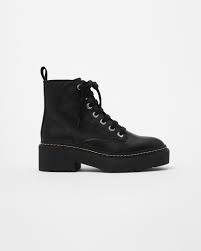 Leather Laced Ankle Boot