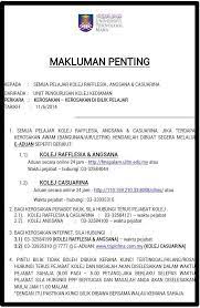 Permohonan guru interim kolej vokasional & sekolah menengah teknik 2019 di buka (guru akademik & vokasional). Kolej Rafflesia Angsana Uitm Puncak Alam Selangor Malaysia Community College Facebook