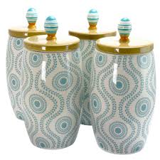 blue kitchen canisters food storage
