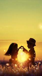 Sunset Love Cute Kids Couple Sunlight Flowers Field Field Sunset Dandelions Cute Dusk Ki Love Couple Wallpaper Cute Love Wallpapers Cute Couple Wallpaper