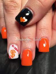 Sf Giants Nail Art Sf Giants Nails Nails Sports Nails