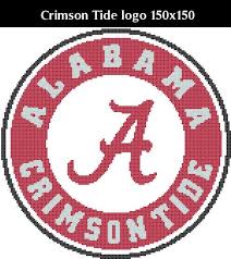 Alabama Crimson Tide Counted Cross Stitch Chart Patterns
