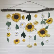 Check spelling or type a new query. Bee Happy Sunflower Wall Hanging Happy Floral Boho Wall Decor Modern Floral
