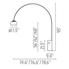 Arco Floor Lamp Led And Incandescent Marble Base Dimmable