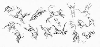 Practice Poses Jumping Monkeys Monkey Drawing Monkey Illustration Monkey Art