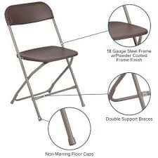 Flash Furniture 10 Pack Hercules Series 650 Lb Capacity Premium Brown Plastic Folding Chair Plastic Folding Chairs Folding Chair Flash Furniture