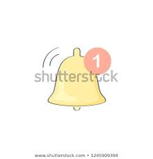 Notification Bell Icon For Incoming Inbox Message Yellow Jingle Alert With Red Notification Number Sign Fo Smartphone Applications Messages Fire Alarm System