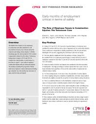 Click on a course title to view a description of that course. Cpwr Key Findings From Research