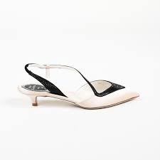 details about rene caovilla sequin satin slingback kitten heels sz 41