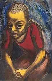 Lithograph Of A Young Boy By Jean Kisling