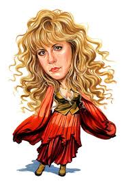 Stevie Nicks Of Fleetwood Mac Caricature Singer Art Celebrity Caricatures