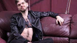 Leather, Hairy Pig Ben Fox Jerks Off – RedixxLeather.Com – Gay Leather Porn