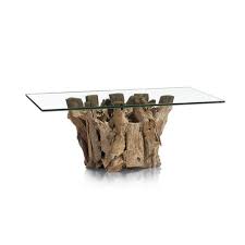 The base of each table is created out of reclaimed driftwood. Driftwood Coffee Table The Plunge