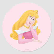 Aurora Headshot Classic Round Sticker Zazzle Com In 2020 Disney Princess Art Aurora Sleeping Beauty Princess Art