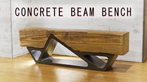 I wanted the faux beams to be suspended, and not run along the ceiling since it was going to be impossible to do that because of the way the ceiling lines were. Diy Concrete Reclaimed Beam Bench How To Build Youtube
