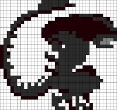 Artorius Alien Kandi Pattern Perler Beads Pearler Bead Patterns Pixel Art Grid