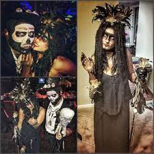 Diy Voodoo Witch And A Witch Doctor For Halloween A Lot Of Time Spent At Michaels Voodoo Voodoo Witch Doctor Costume Witch Costume Diy Halloween Coustumes