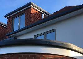 These roofs are seen on colonial revival and other styles popular. Arp Overcome Curved Fascia Challenge With Bespoke Rainwater System Arp Metal Roofline Products