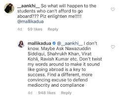 Comedian mallika dua is very active on the photo sharing site instagram and she often keeps posting for the fan. Dear Mallika Dua Sorry To Say But Your Views On Board Exam Results Are Very Flawed