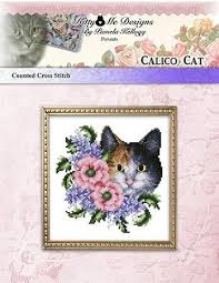 If you love the colorful series and you love anything whimsical, these are for you! Calico Cat Cross Stitch Pattern