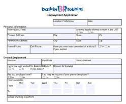Download Baskin Robbins Job Application Form Adobe Pdf Wikidownload Job Application Form Job Application Application Form