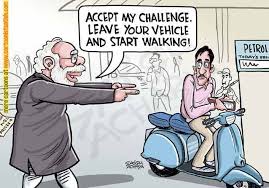 Capturing the current public mood, dairy giant amul has come up with a cartoon, impressing netizens. Pm Narendra Modi S Fuel Price Challenge Cartoonistsatish Com