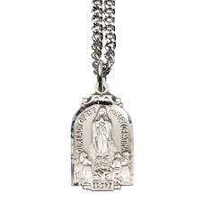 Our Lady Of Fatima Arched Medal Lady Of Fatima Catholic Jewelry Fatima