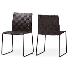 Wholesale Interiors Baxton Studio Dina Modern And Contemporary Side Chair Leather Dining Chairs Dining Chairs Chair