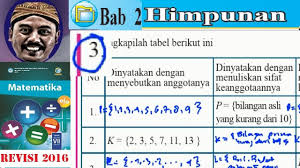 Silakan hubungi nomor ini 087 777 721 998. Himpunan Matematika Kelas 7 Bse Kurikulum 2013 Revisi 2016 Lat 2 2 No 3 Menyatakan Himpunan Youtube