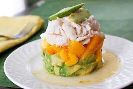 Stacked Crab Mango Avocado Recipe Cherchies Blog Mango Avocado Salad Autumn Brunch Recipes Avocado Recipes