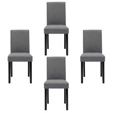Upholstered with rusland fdg2733/01 combined with glossy oak wenguê legs. Set Of 4 Modern Fabric Upholstered Dining Chairs Elegant Design Dining Room Chairs Gray Set Of 4 Buy Online In Antigua And Barbuda At Antigua Desertcart Com Productid 120523444