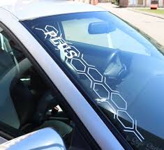 Waben Rauten Aufkleber 55cm Autoaufkleber Frontscheibe Plus Performance Tuning Auto Aufkleber Frontscheibe Aufkleber