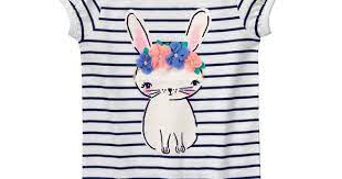Toddler Girls Black Stripe Bunny Flower Tee By Gymboree Toddler Tees Bunny Tee Baby Girl Clothes