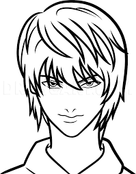 There are tons of great resources for free printable color pages online. How To Draw Light Yagami Easy Death Note Coloring Page Trace Drawing