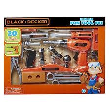 Black And Decker Toy Tool Set Walmart Black Decker Junior Workshop Set Kids Pretend Play Drill Accessories Kit Gift Sales Home Garden Discounts Kids Pretend Play Black Decker Pretend Play