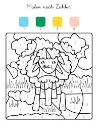 Ausmalbild Malen Nach Zahlen Schaf Ausmalen Kostenlos Ausdrucken