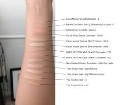 A Comparison Of Different Concealers On Nc25 Slightly Yellow Olive Skin Makeupaddiction Olive Skin Concealer Bobbi Brown Corrector