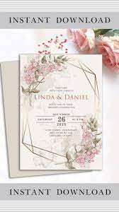 Botanical Wedding Invitation Template Botanical Wedding Invite Geometric Wedding Invitation Instant Download Kartu Undangan Pernikahan Undangan Pernikahan Gratis Undangan Pernikahan Lucu