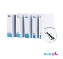 PVC Ring File/East File/2D Ring Binder/Fail Cincin PVC/Hard Cover/File  Filing/White Transparent Cover/File Organiser/A4 (Various Sizes)