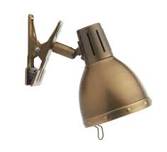 Osaka 1 Light Clip On Spot Antique Brass Light Clips Clip On Desk Lamp Clip Lamp