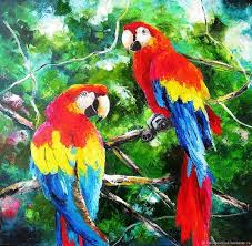 Bird Paintings On Canvas Pin By Naveen Pandit On Stained Glass Bird Paintings On Canvas Parrot Painting Tropical Painting