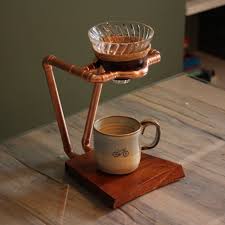 With 3 dripper ports and a sturdy pine frame, it is perfect for. Glasgae Dripper A Copper And Wood Coffee Dripper Stand With Hario V60 Glass Cone Coffee Coffee Dripper Stand Copper Wood