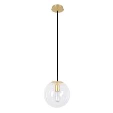 marcel 250mm pendant in clear/brass